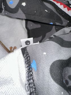BAPE Space Camo Glow In The Dark Shark Full Zip Hoodie