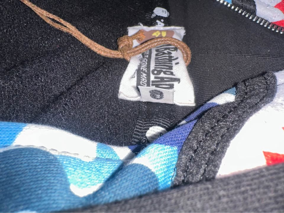 BAPE Double Hooded Black Blue Camo Shark Full Zip Hoodie