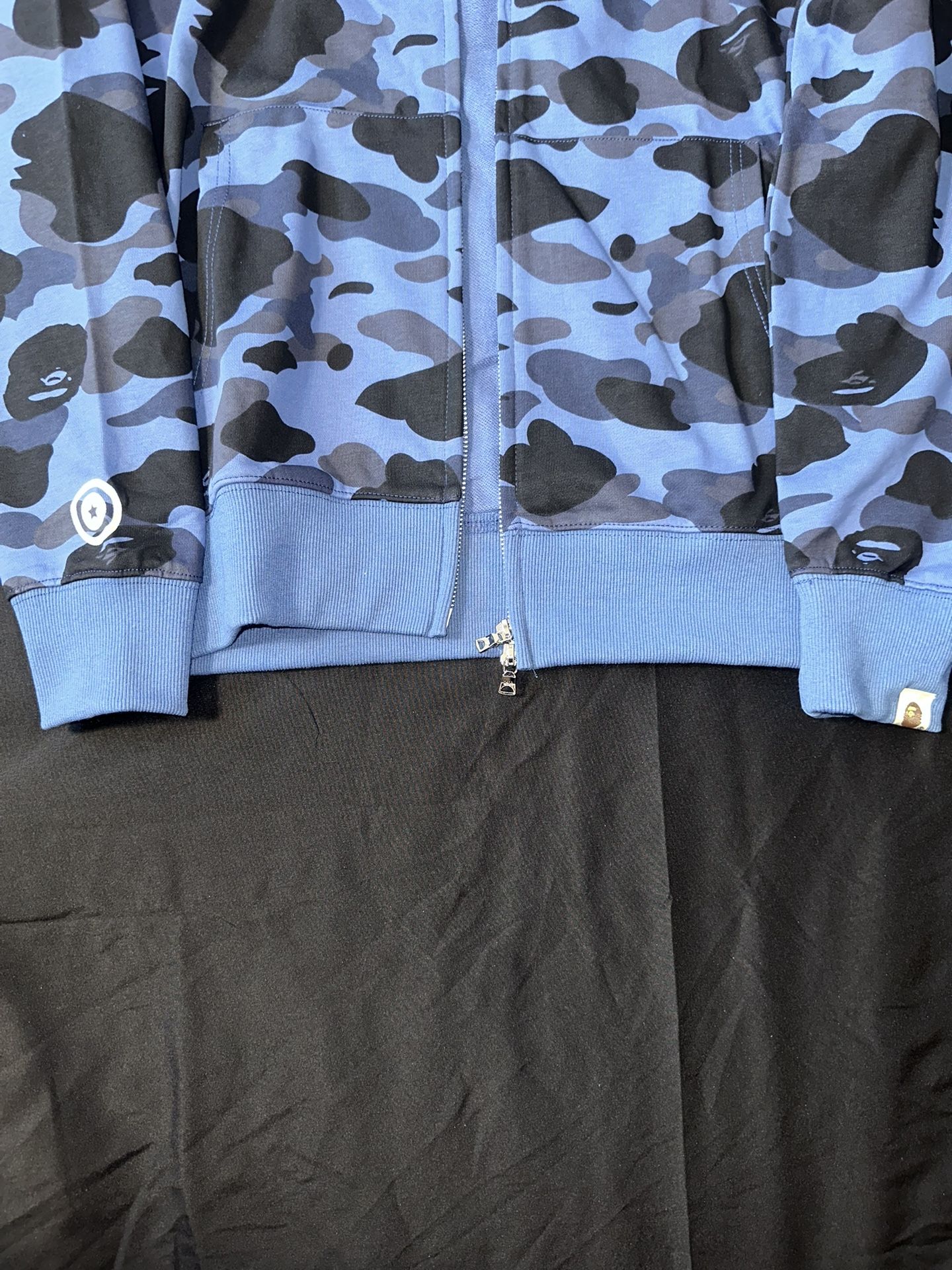 BAPE Blue Camo Shark Full Zip Hoodie