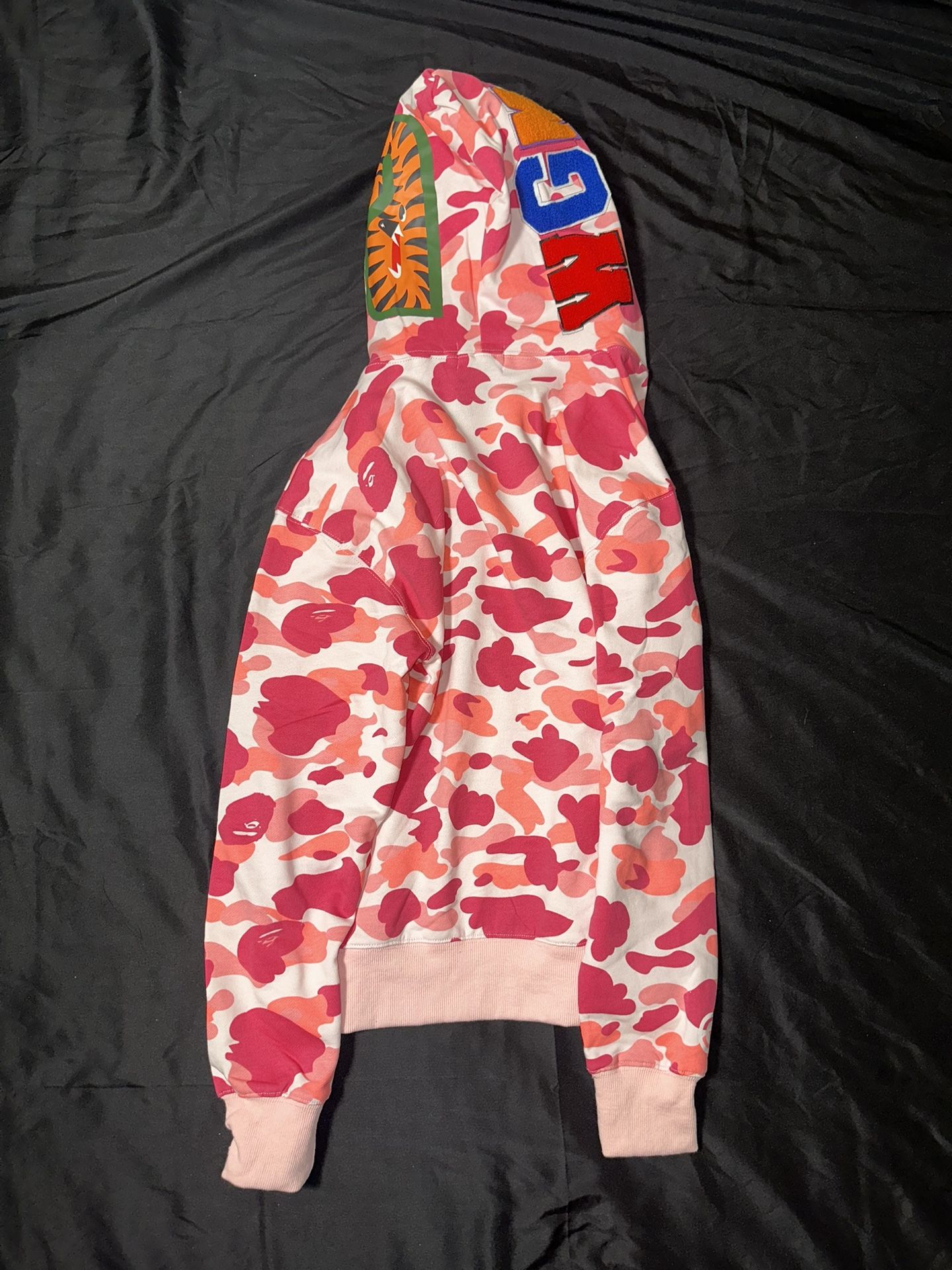 BAPE Pink Camo Shark Full Zip Hoodie