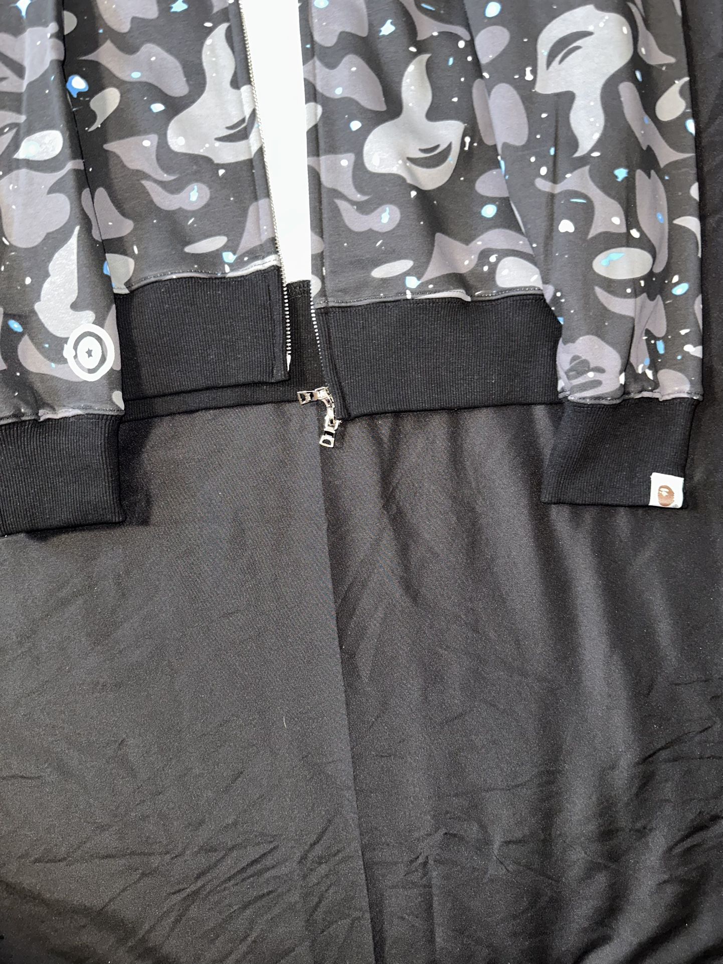 BAPE Space Camo Glow In The Dark Shark Full Zip Hoodie