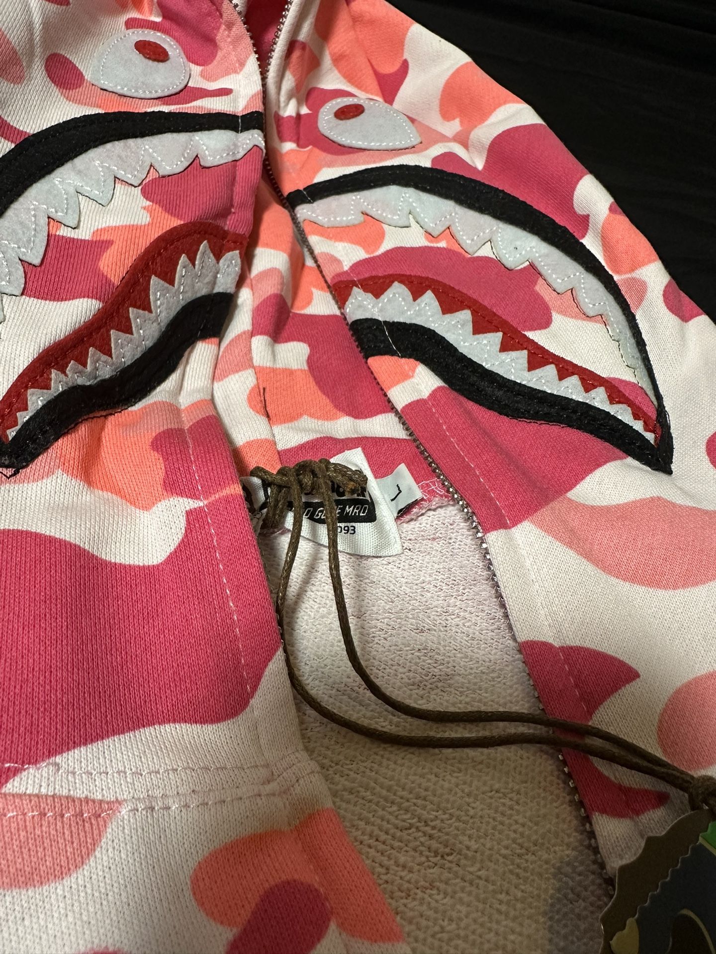 BAPE Pink Camo Shark Full Zip Hoodie