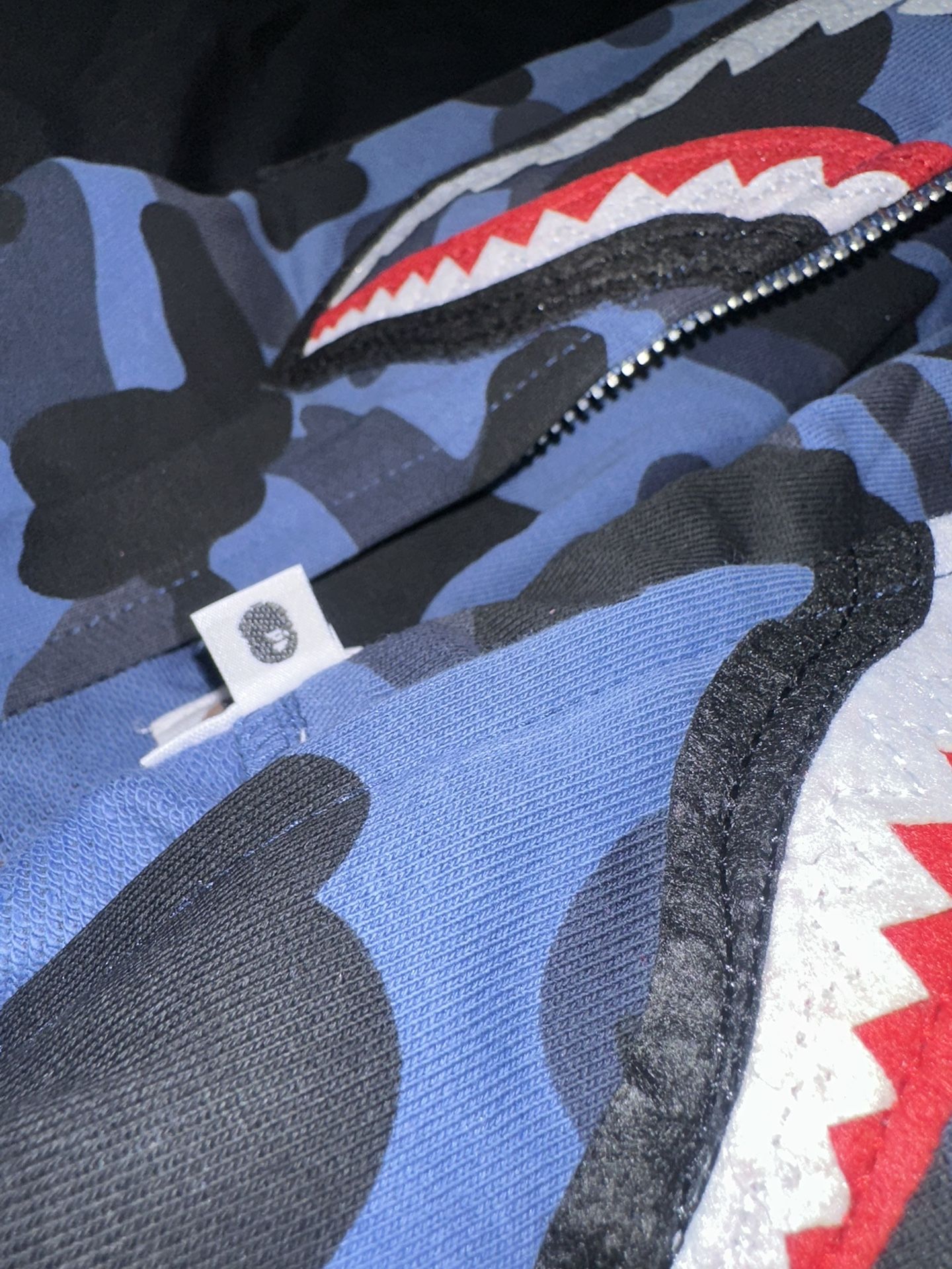 BAPE Blue Camo Shark Full Zip Hoodie