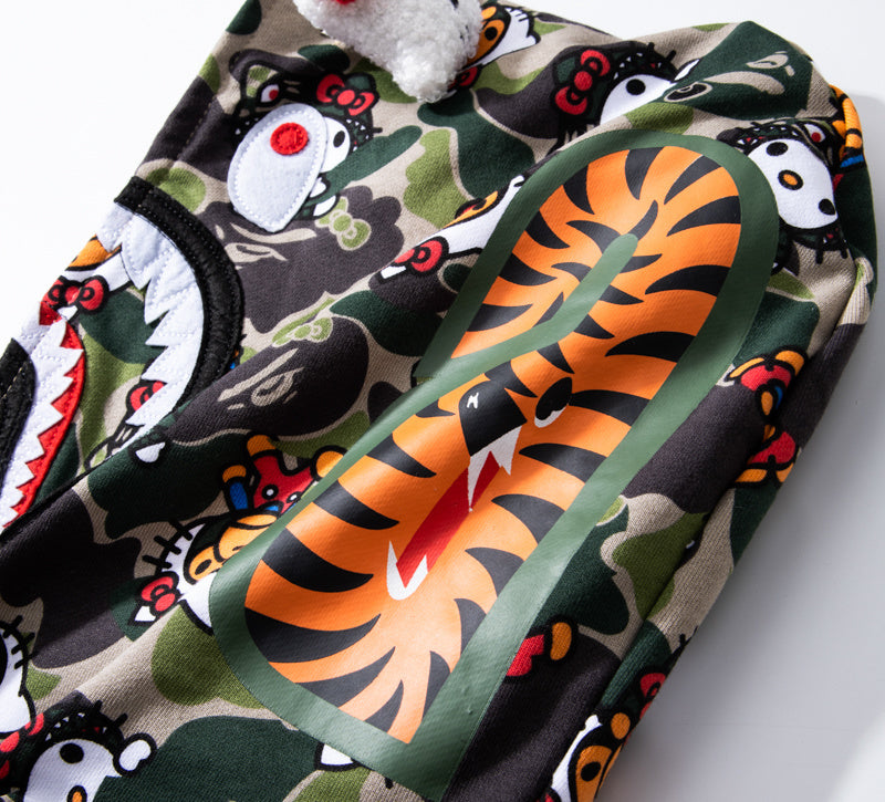 Hello Kitty Camo Shark Full Zip Hoodie
