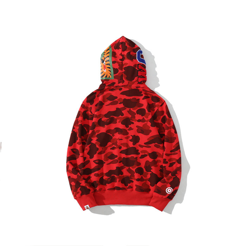 Solid Camo Shark Full Zip Hoodie