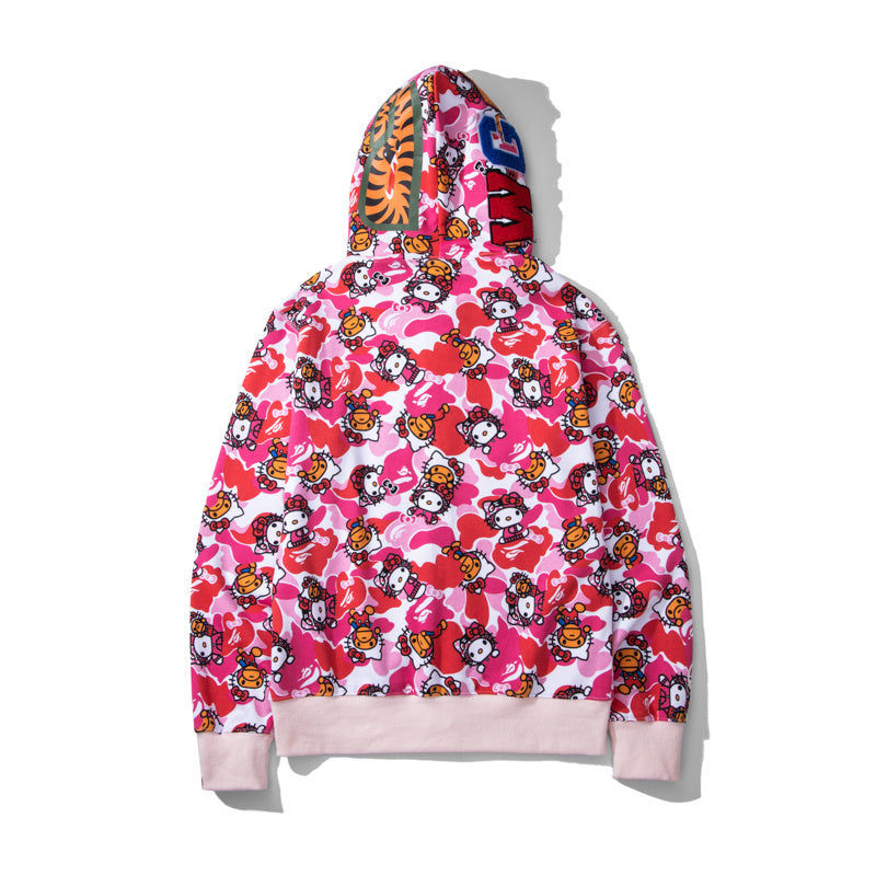 Hello Kitty Camo Shark Full Zip Hoodie