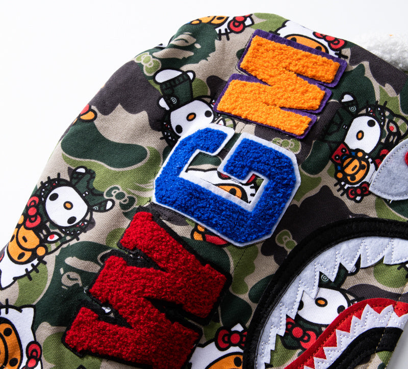 Hello Kitty Camo Shark Full Zip Hoodie