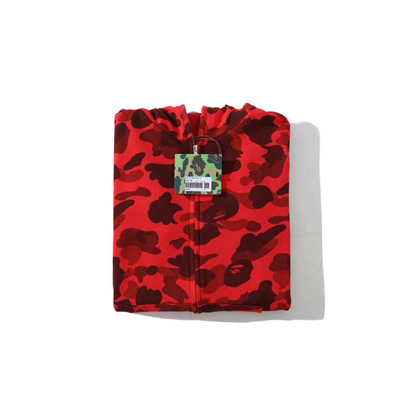 Solid Camo Shark Full Zip Hoodie