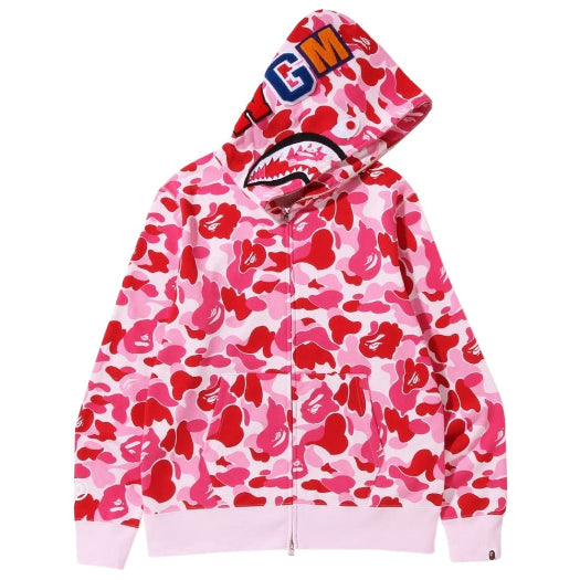 BAPE Pink Camo Shark Full Zip Hoodie