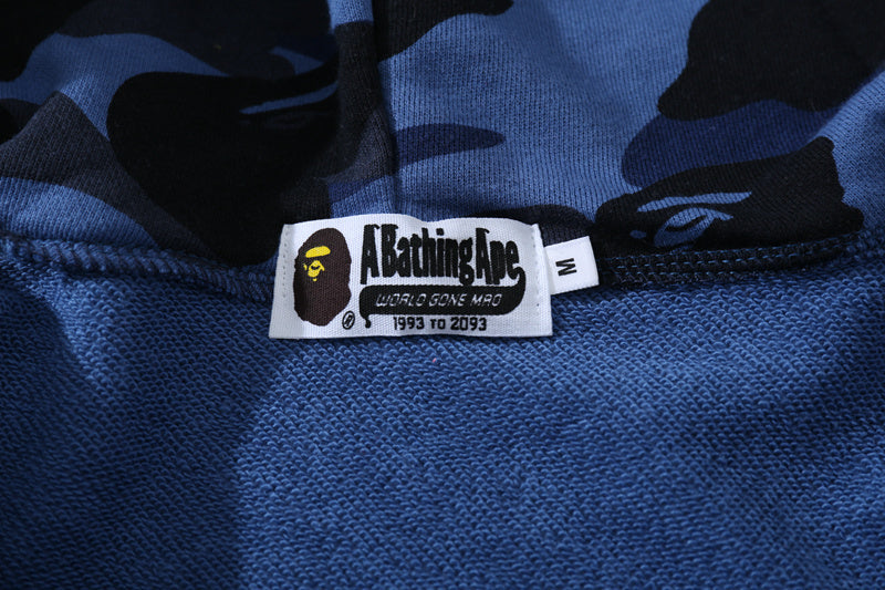 Solid Camo Shark Full Zip Hoodie