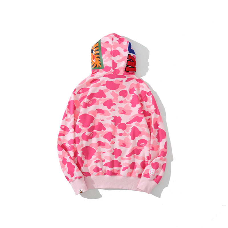 Solid Camo Shark Full Zip Hoodie