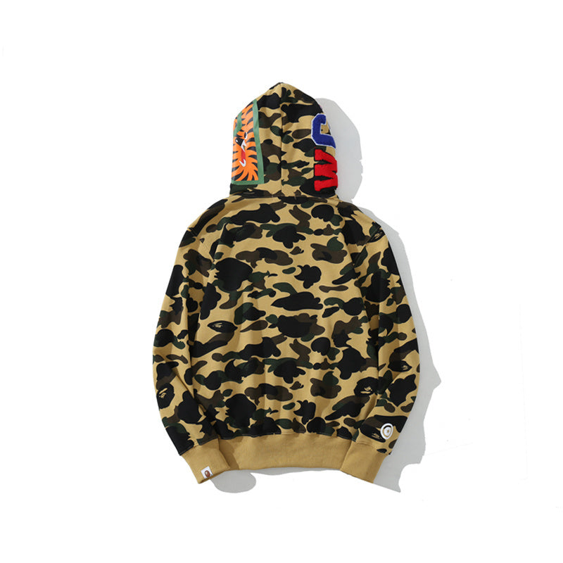 Solid Camo Shark Full Zip Hoodie